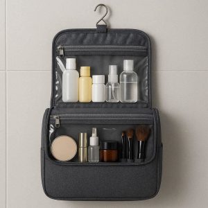 Hanging Travel Toiletry Bag Large Capacity Cosmetic Makeup Organizer with Sturdy Hook and Water Resistant Material